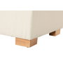 DKD Home Decor Reposapiés de Poliéster Beige con Almacenaje Interior