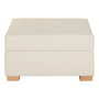 DKD Home Decor Reposapiés de Poliéster Beige con Almacenaje Interior