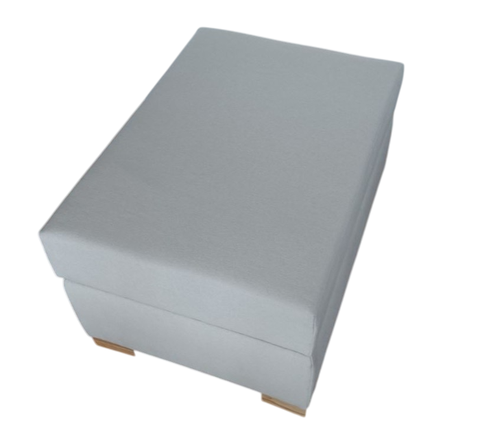 DKD Home Decor Reposapiés Beige Poliéster Madera Almacenaje Interior 70 x 50 x 40 cm