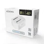 Aisens Docking Station ASDS-D02W para Discos Duros SATA 2.5 y 3.5 - Clonador de Discos sin PC, USB 3.0, Blanco, Compatible con HDD y SSD