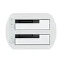 Aisens Docking Station ASDS-D02W para Discos Duros SATA 2.5 y 3.5 - Clonador de Discos sin PC, USB 3.0, Blanco, Compatible con HDD y SSD