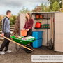 Lifetime Armario exterior vertical 1.500 L Rough Cut™ con estantes
