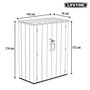 Lifetime Armario exterior vertical 1.500 L Rough Cut™ con estantes