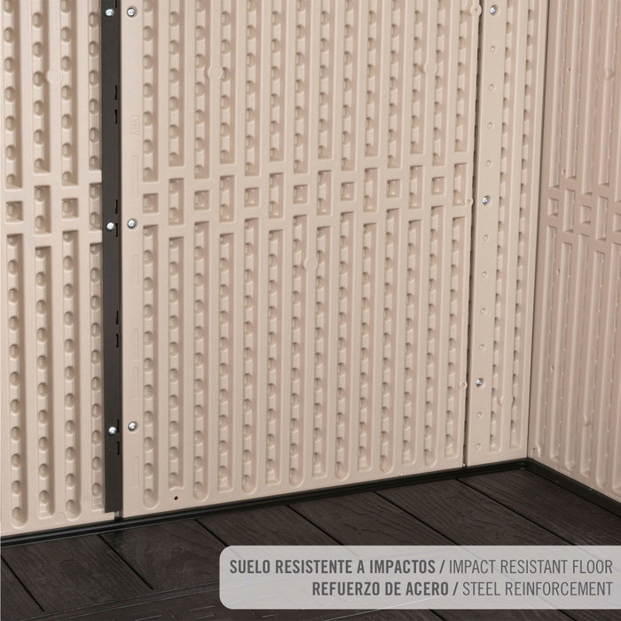 Lifetime Armario exterior vertical 1.500 L Rough Cut™ con estantes