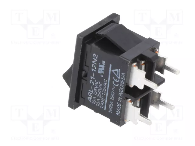 Aratas (Formerly Omron Components) Interruptor Rocker DPST ON-OFF Negro Aratas (Formerly Omron Components) Interruptor Rocker DPST ON-OFF Negro