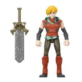 Mattel Figura Masters of the Universe Prince Adam - Figura de PVC 14 cm con arma y efecto Power Attack para la serie He-Man de Netflix