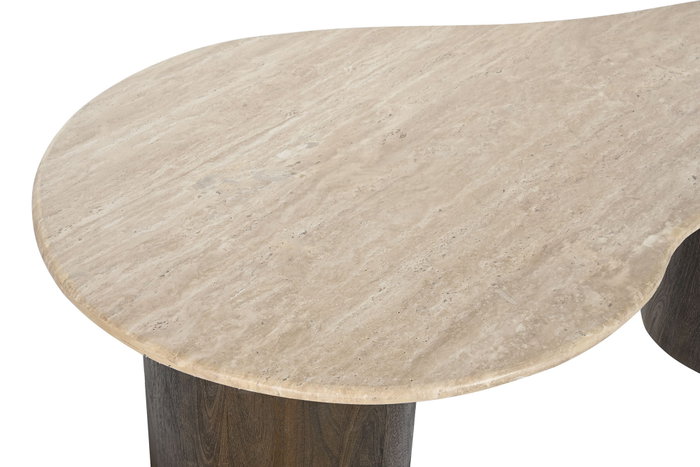 DKD Home Decor Mesa Centro Moderna Beige/Marrón Oscuro 70x120x40 cm DKD Home Decor Mesa Centro Moderna Beige/Marrón Oscuro 70x120x40 cm