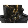 DKD Home Decor Set de 2 Fuentes de Resina Buda Gris Oscuro y Dorado