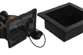 DKD Home Decor Fuente Oriental Resina Gris Oscuro Dorado 19 x 27 x 21 cm (2 Unidades)