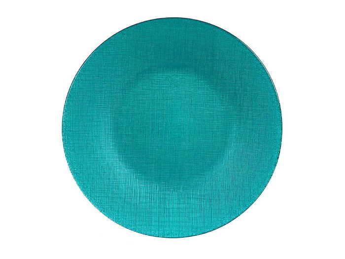 Vivalto Plato Vidrio Turquesa 27.5 cm (Set de 12)