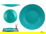 Vivalto Plato Vidrio Turquesa 27.5 cm (Set de 12)