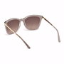 Guess Gafas GU7483 57F Gafas de Sol para Mujer - Montura Beige Brillante, Cristales Marrón Degradado, Forma Geométrica, 56 mm