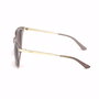 Guess Gafas GU7483 57F Gafas de Sol para Mujer - Montura Beige Brillante, Cristales Marrón Degradado, Forma Geométrica, 56 mm