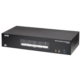 ATEN CS1924ATC Switch KVM 4 Puertos USB 3.0 DisplayPort 4K Ultra HD con Audio y Pantalla Incorporada para 4 Ordenadores