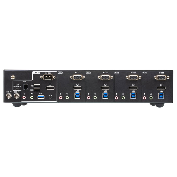 ATEN CS1924ATC Switch KVM 4 Puertos USB 3.0 DisplayPort 4K Ultra HD con Audio y Pantalla Incorporada para 4 Ordenadores