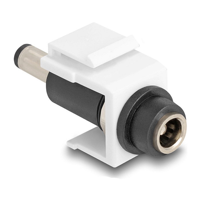 DeLOCK Módulo Keystone DC 5,5 x 2,1 mm Hembra a Macho Blanco DeLOCK Módulo Keystone DC 5,5 x 2,1 mm Hembra a Macho Blanco