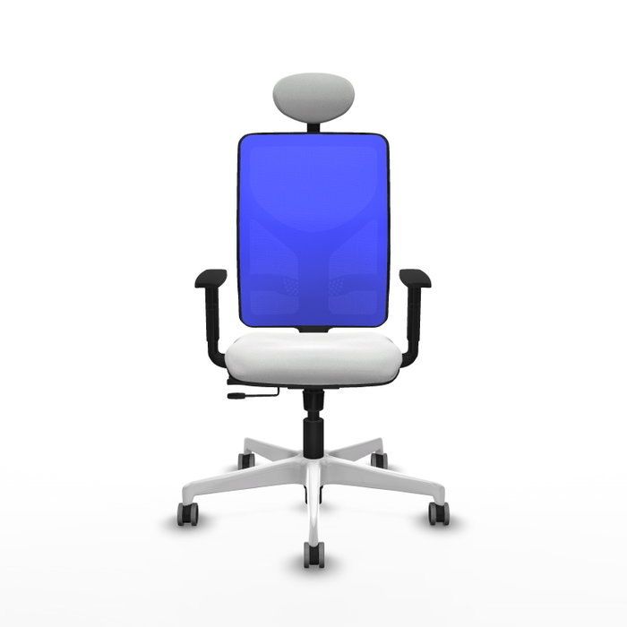 PIQUERAS Y CRESPO Silla de oficina Motilla con mecanismo Sincro/Traslack, Blanco y Azul PIQUERAS Y CRESPO Silla de oficina Motilla con mecanismo Sincro/Traslack, Blanco y Azul