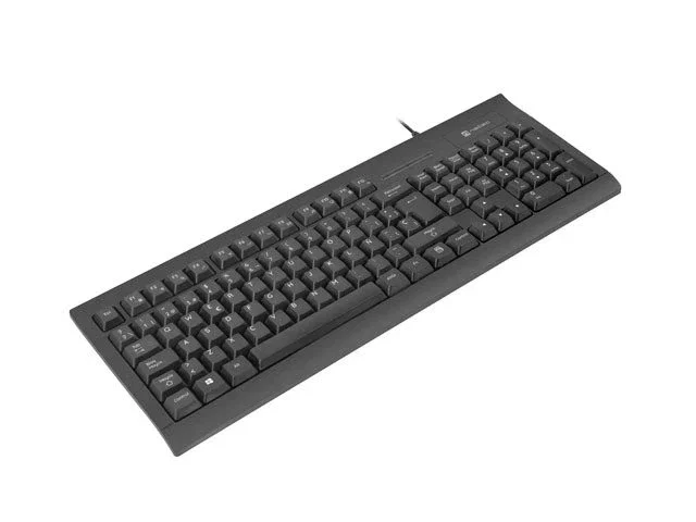 Natec Teclado Oficina USB QWERTY Español Negro NKL-2052 - Teclado Completo de Membrana con 105 Teclas y Lector de Tarjetas Inteligentes