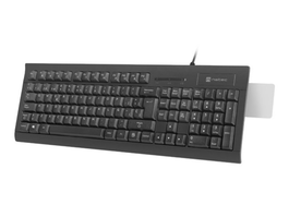 NATEC NKL-2052 Teclado Oficina USB QWERTY Español Negro Interruptor de Membrana Completo 105 Teclas 1.5m