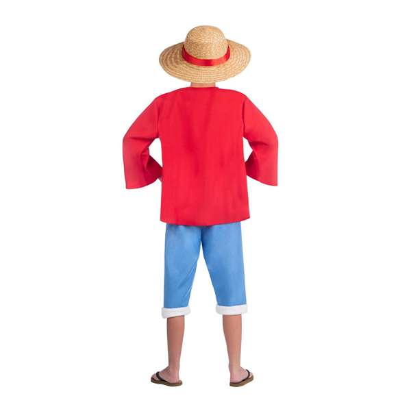 My Other Me Disfraz Luffy Sombrero, Chaqueta, Camiseta, Fajín y Pantalón Talla M