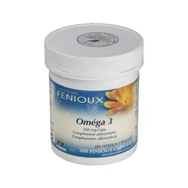 Fenioux Omega 3 200 Perlas - Complemento Alimenticio para el Funcionamiento Normal del Corazón - 996 mg Omega 3 Totales por 6 Cápsulas
