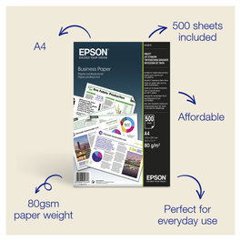 Epson Papel Business Inkjet A4 Mate Blanco 80 g/m², 500 hojas