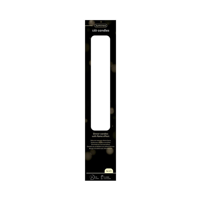 Lumineo Vela de Cera LED Verde con Acabado Rústico, Pack de 2 Unidades Lumineo Vela de Cera LED Verde con Acabado Rústico, Pack de 2 Unidades