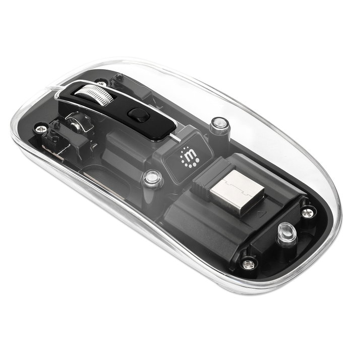 MANHATTAN Funkmaus RGB LED Negro/Transparente MANHATTAN Funkmaus RGB LED Negro/Transparente