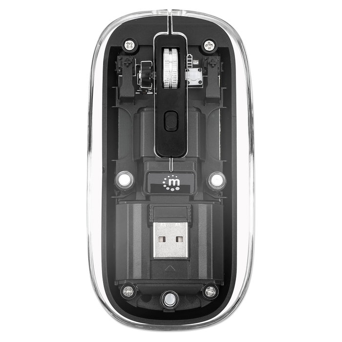 MANHATTAN Funkmaus RGB LED Negro/Transparente MANHATTAN Funkmaus RGB LED Negro/Transparente