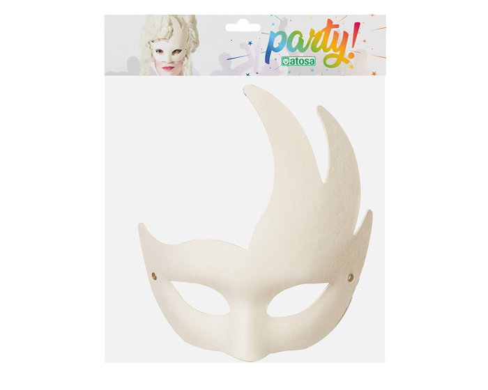 Antifaz de Llama Blanca para Decorar y Carnaval