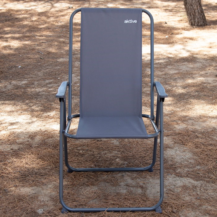 Aktive Silla plegable camping antivuelco gris