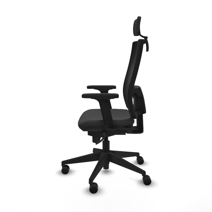 PIQUERAS Y CRESPO Silla de oficina Horna con mecanismo Sincro, Gris oscuro y Negro
