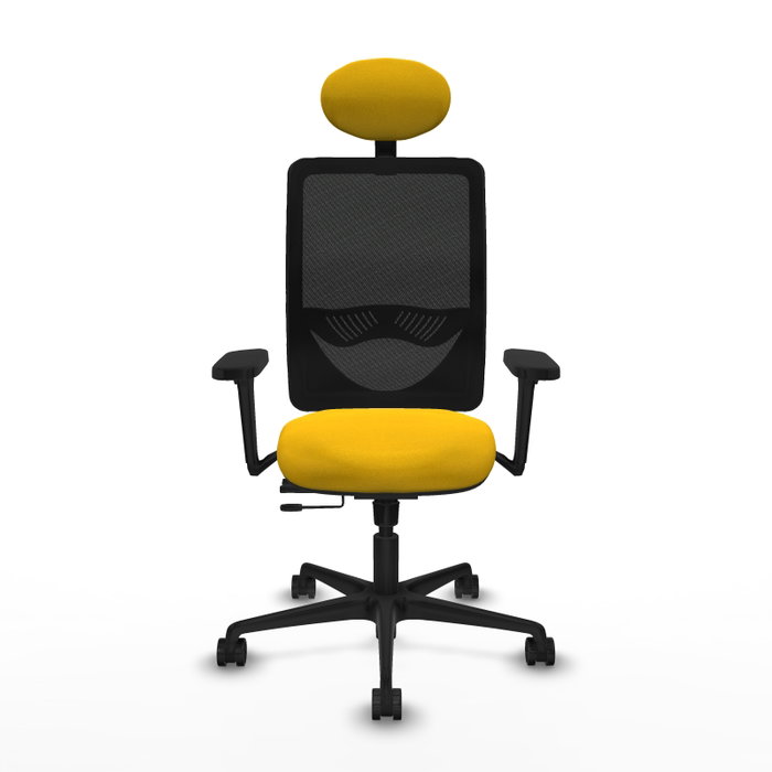 PIQUERAS Y CRESPO Silla de oficina Zulema con mecanismo Sincro/Traslack, Amarillo y Negro PIQUERAS Y CRESPO Silla de oficina Zulema con mecanismo Sincro/Traslack, Amarillo y Negro