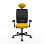 PIQUERAS Y CRESPO Silla de oficina Zulema con mecanismo Sincro/Traslack, Amarillo y Negro
