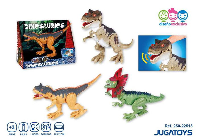 Figura dinosaurio inividual con sonidos 20x12cm, - modelos surtidos
