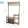 Color Baby Perchero con Baldas Max Home 102x40x180 cm Acero y Aglomerado Melamina