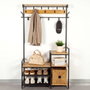 Color Baby Perchero con Baldas Max Home 102x40x180 cm Acero y Aglomerado Melamina