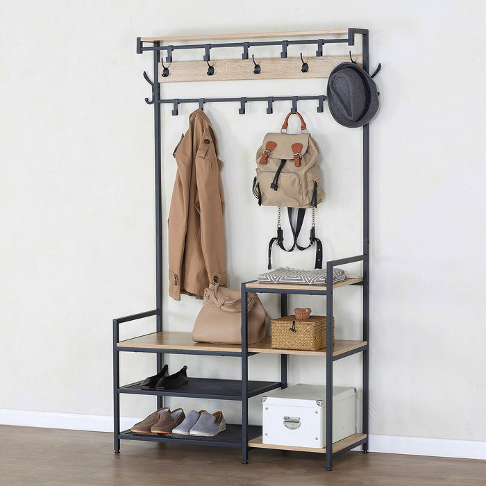 Color Baby Max Home-Perchero con Baldas 102x40x180 cm Color Baby Max Home-Perchero con Baldas 102x40x180 cm