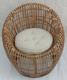 DKD Home Decor Silla Tropical Bali2 Ratán Bambú Natural Beige 70 x 70 x 74 cm