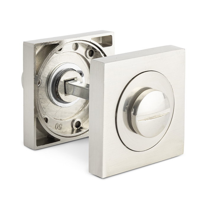 HERRAJES ALK Muletilla Desbloqueo Zamak 50X50 Niquel Satinado para Puertas