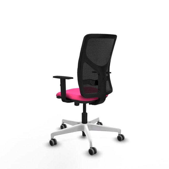 PIQUERAS Y CRESPO Silla de oficina Motilla con mecanismo Sincro/Traslack Rosa y Negro