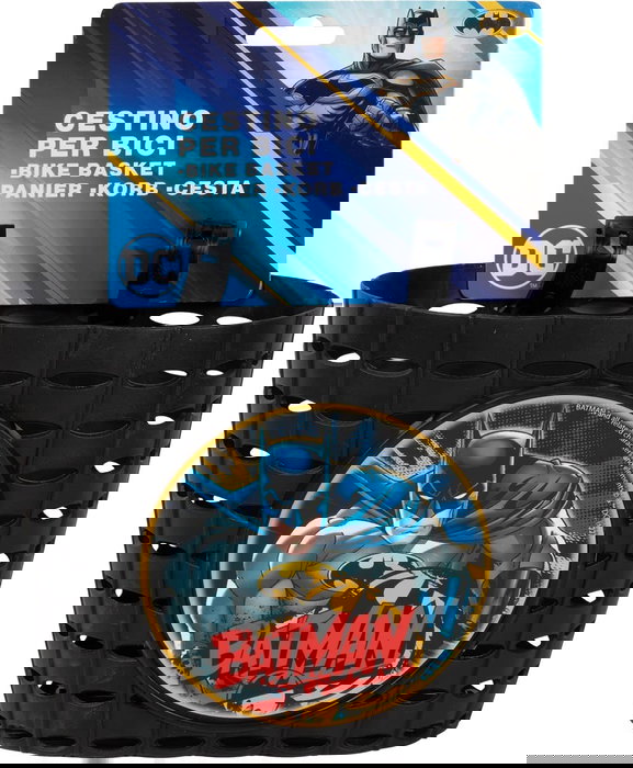 Cesta Infantil para Bicicleta Batman CZ10961 Negro/Amarillo
