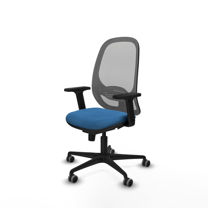 PIQUERAS Y CRESPO Silla de oficina Cilanco con mecanismo Sincro, Azul claro y Gris