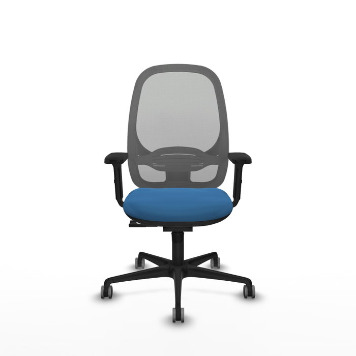 PIQUERAS Y CRESPO Silla de oficina Cilanco con mecanismo Sincro, Azul claro y Gris