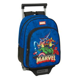 Mochila Escolar The Avengers Azul Negro 27 x 10 x 67 cm 27 x 33 x 10 cm