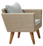 DKD Home Decor Set de 4 Sofá Terraza y Jardín Beige Gris Ratán Sintético, Madera, Acero, Cristal 137 x 66 x 73 cm