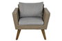 DKD Home Decor Set de 4 Sofá Terraza y Jardín Beige Gris Ratán Sintético, Madera, Acero, Cristal 137 x 66 x 73 cm