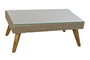 DKD Home Decor Set de 4 Sofá Terraza y Jardín Beige Gris Ratán Sintético, Madera, Acero, Cristal 137 x 66 x 73 cm
