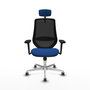PIQUERAS Y CRESPO Silla de oficina Mardos con mecanismo Sincro, Azul y Negro