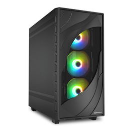 Sharkoon Rebel C80M RGB ATX Midi Tower Caja de PC Negra con Iluminación RGB